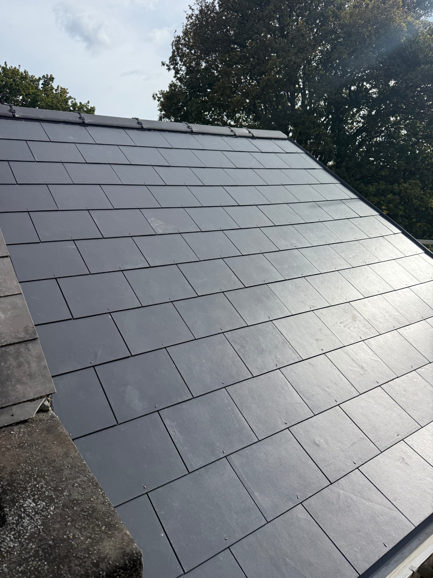 New slate pitched roof